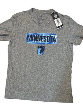 Minnesota United FC Adidas Womens XS Aeroready Gray Short Sleeve